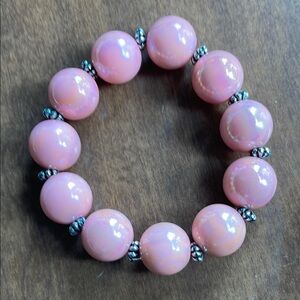 Elegant Pink Beaded Bracelet